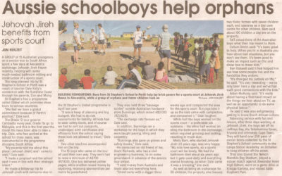 Aussie schoolboys help orphans
